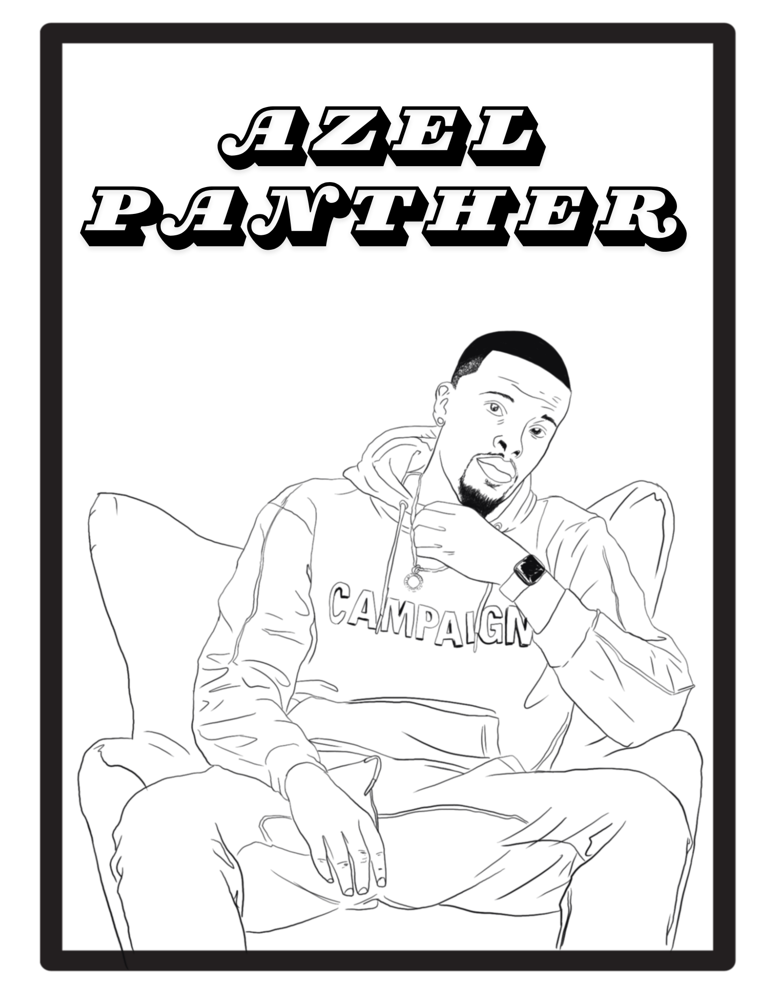Azel Panther portrait illustration